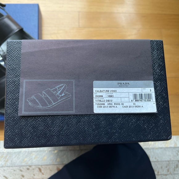 Black Prada Leather Sandals (men) - Picture 9 of 10